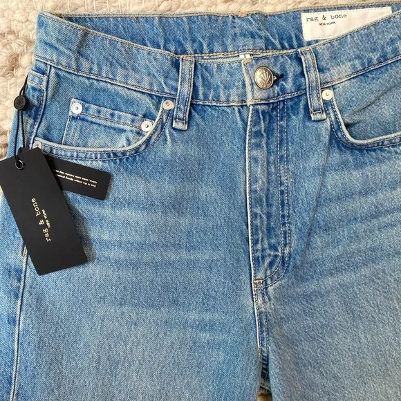 rag & bone The Shea High-Rise Straight Rigid Relexed Jeans in Ithaca, Sz. 26 NWT - Picture 8 of 16